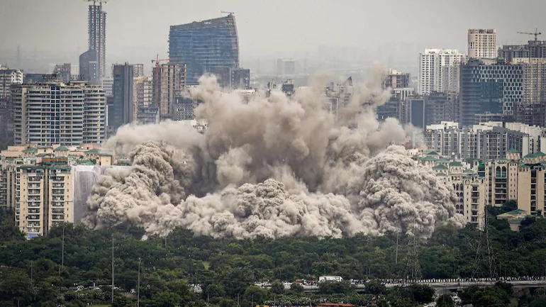 Noida twin towers imploded