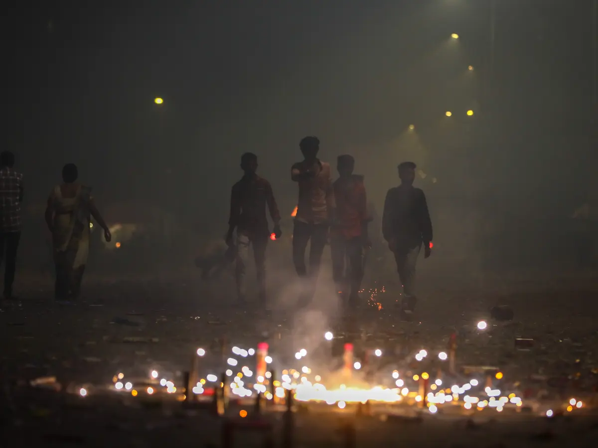 Smog in Delhi after Diwali