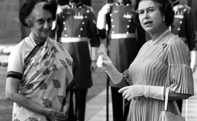 Queen Elizabeth II with PM Indira Gandhi