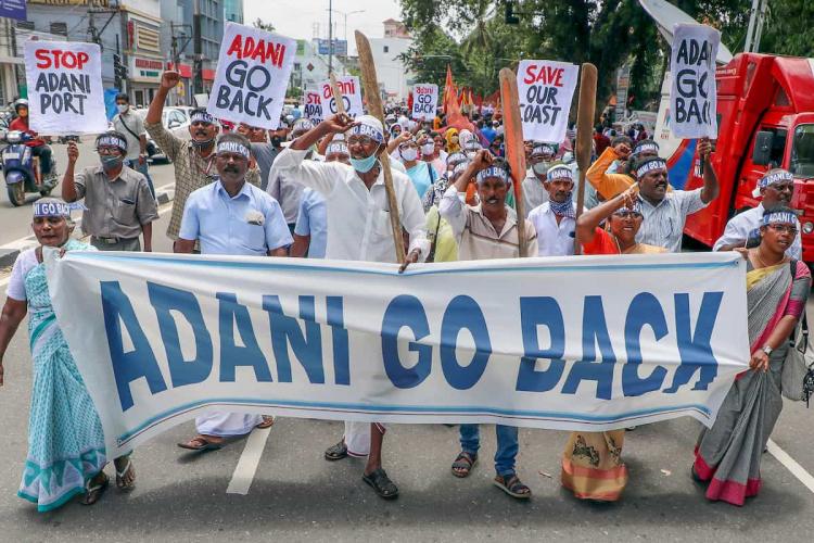 Vizhinjam protests against the seaport that is being developed by the Adani Vizhinjam Port Private Limited