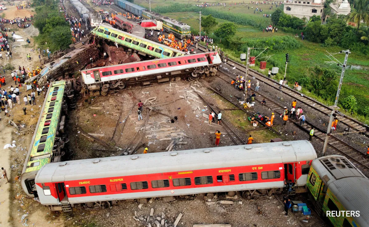 Balasore Train Mishap | Derailed coaches | Image Reuters