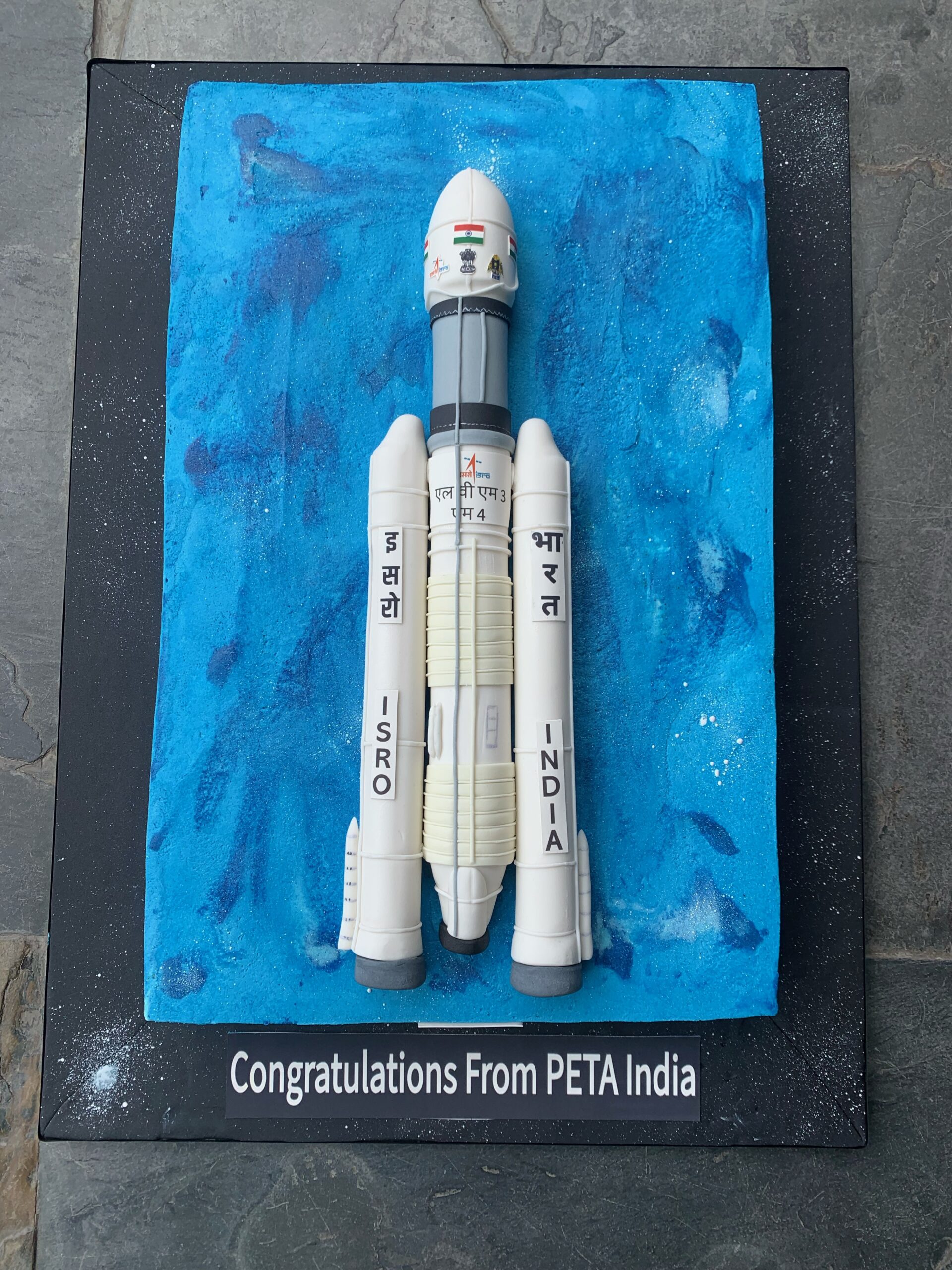 PETA India sends a Vegan cake to ISRO | Image: PETA INDIA