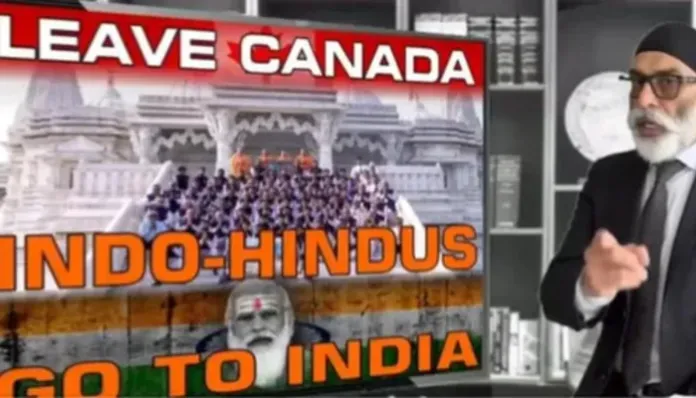 Khalistani Terrorist Pannum warns Indo-Hindus to leave Canada