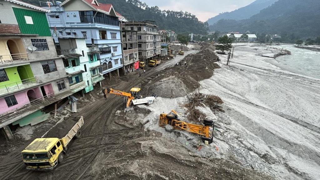 Devastation caused by Sikkim floods - Photo Credit - The Hindu - Ritu Raj Konwar