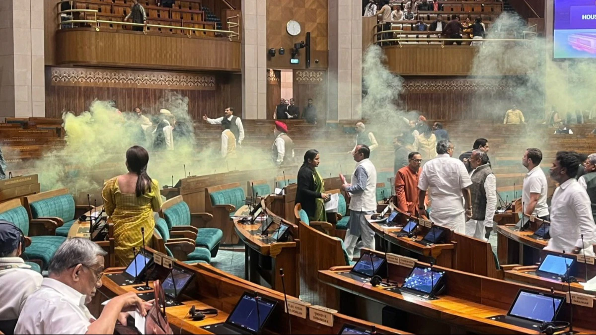 Chaos In Parliament After Cannisters Were Deployed by Protestors - Indian Today Photo