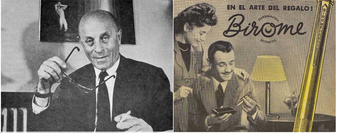 Hungarian journalist László Bíró - An advertisement of the Ballpoint Pen he invented